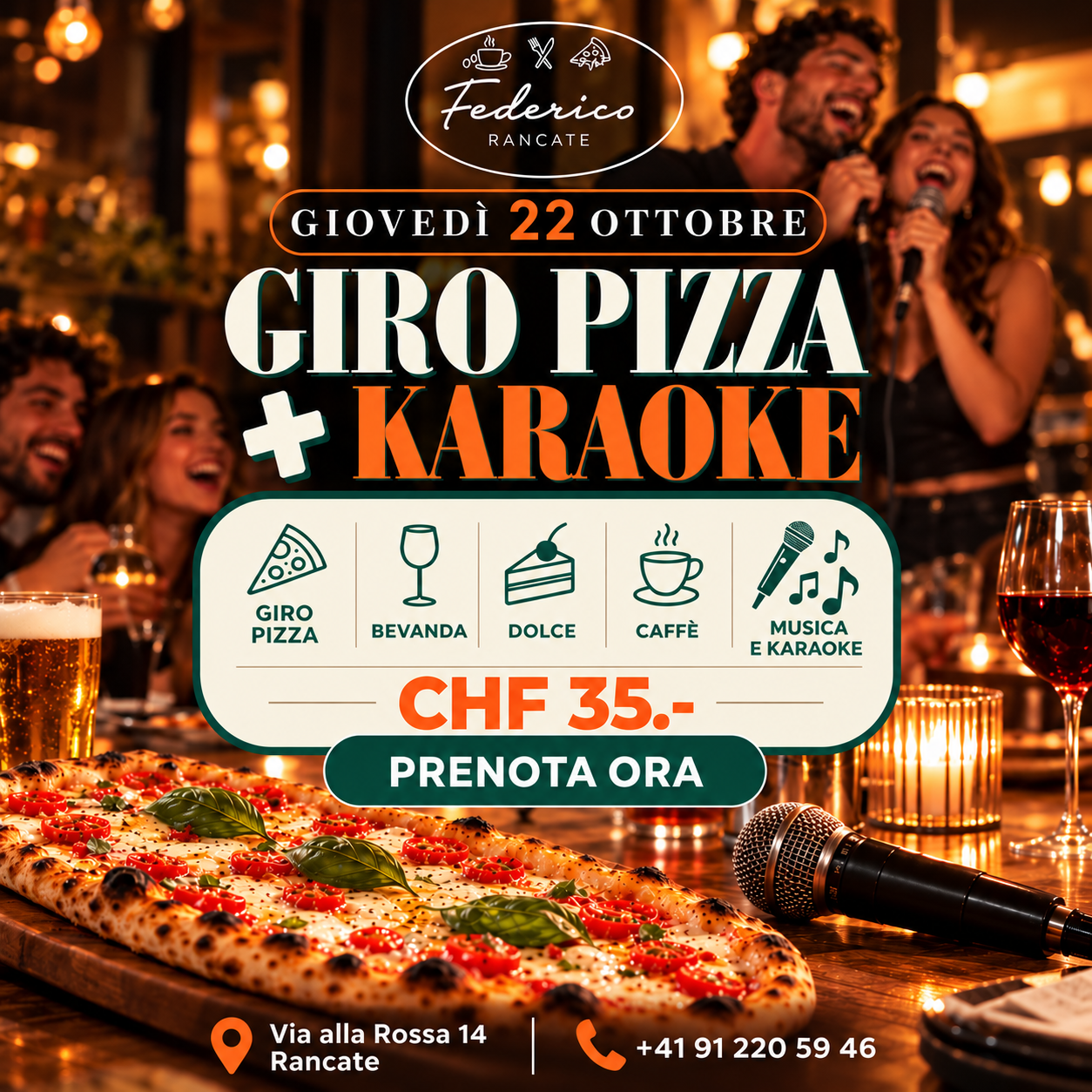 Giro Pizza + Karaoke